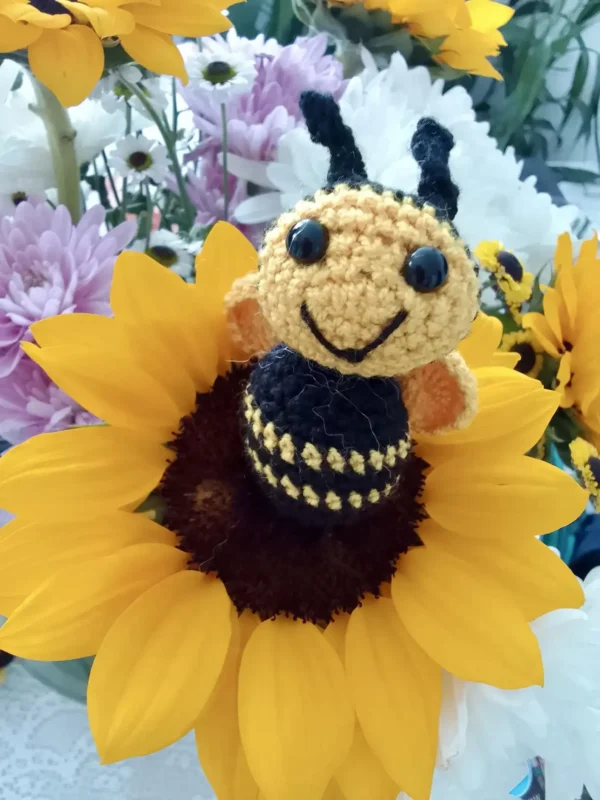 Baby Bee Crochet Keychain Pattern