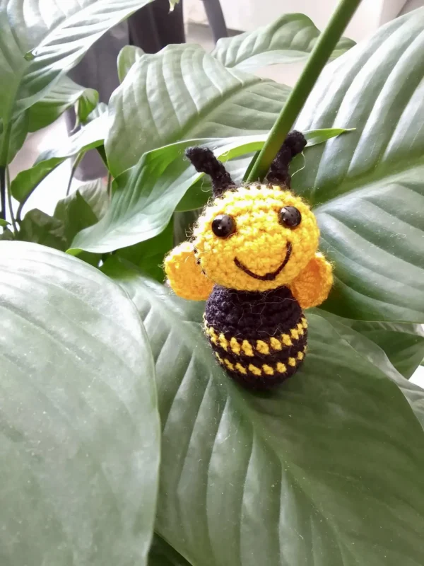 Baby Bee Crochet Keychain Pattern