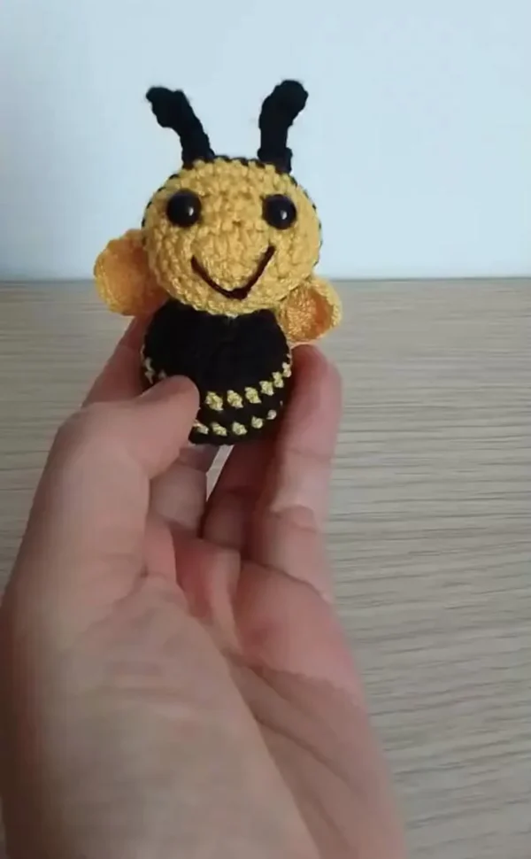 Baby Bee Crochet Keychain Pattern